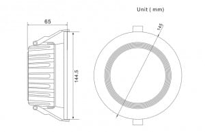 12W RGBW thông minh bóng đèn downlight dẫn 12watt Downlights phòng tắm Downlights bếp