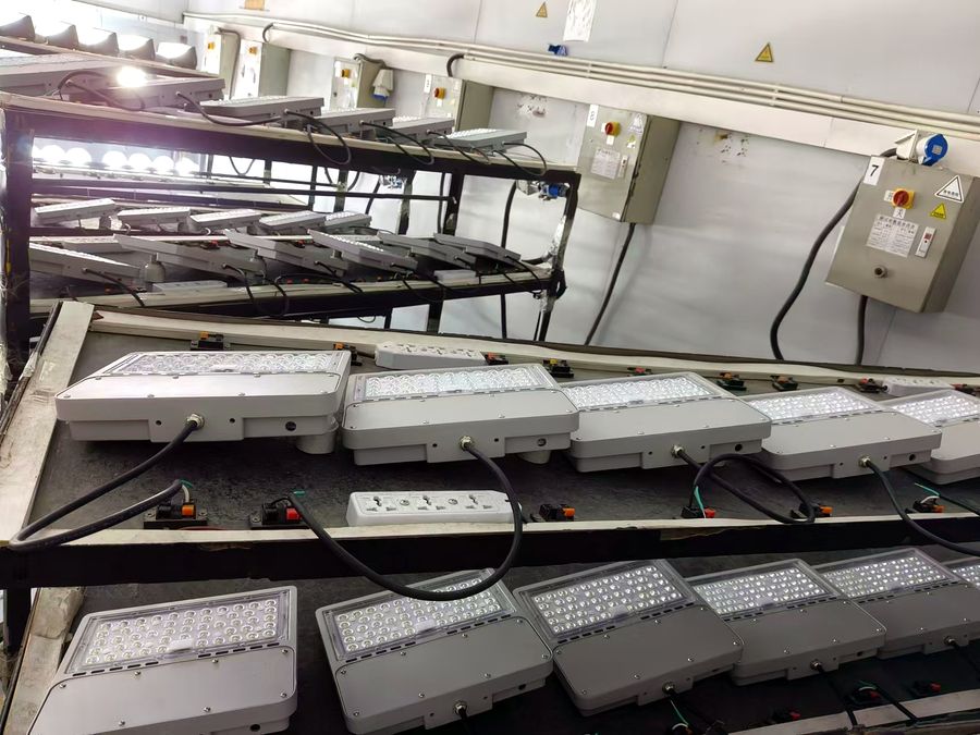 LED shoebox street light production at the LOWCLED factory LED shoebox street light production at the LOWCLED factory
